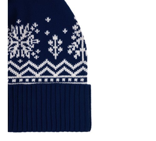 Шапка Elnik, синяя с молочно-белым