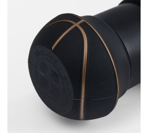 Складная бутылка для воды Basketball Flex, черная