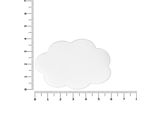 Наклейка тканевая Lunga Calum, L, белая