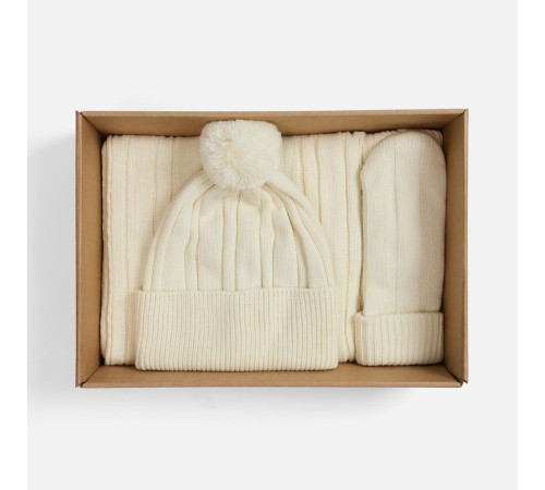 Набор Knit Beat, белый (молочный)