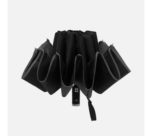 Зонт обратного сложения Norsken с фонариком, черный