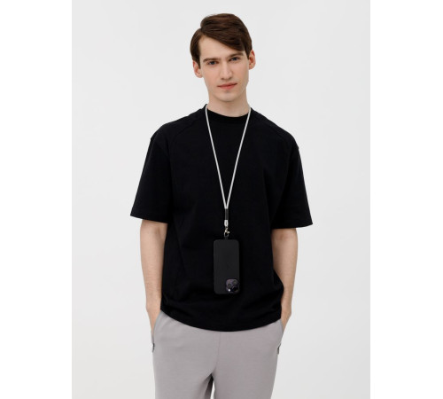 Шнурок для бейджа Tube Metal, серый