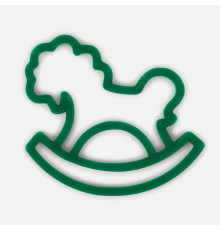 Подвеска «Лошадка-качалка», 3D-печать, зеленая