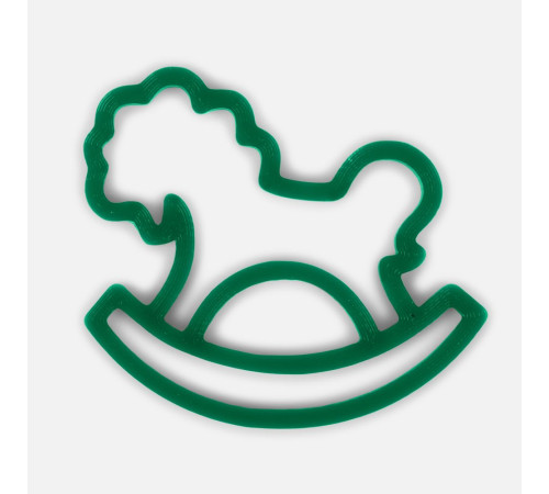 Подвеска «Лошадка-качалка», 3D-печать, зеленая