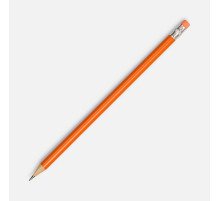 Карандаш простой Hand Friend с ластиком, оранжевый