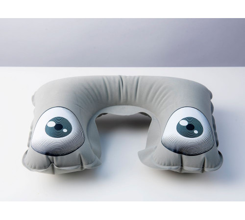 Надувная подушка под шею в чехле Sleep, темно-серая