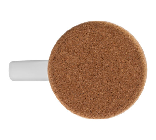 Кружка с пробковой подставкой Corky для сублимационной печати, матовая, белая