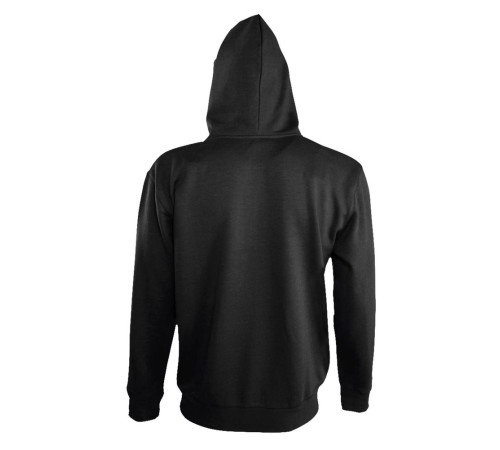 Толстовка мужская на молнии Soul Men 290 с контрастным капюшоном, черная