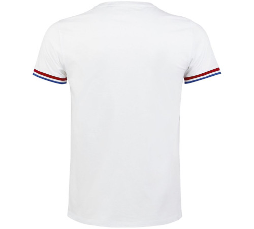 Футболка мужская Rainbow Men, белая с ярко-синим