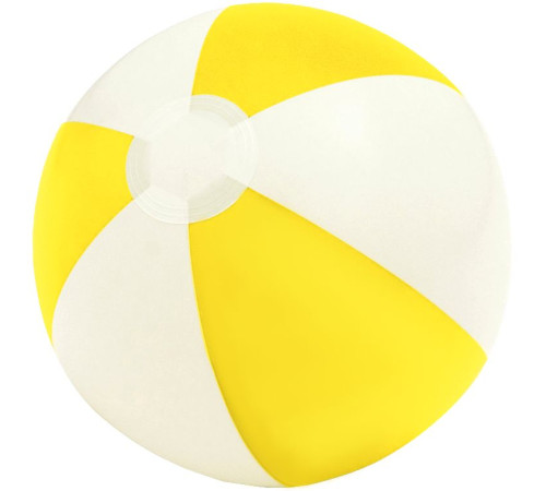 Надувной пляжный мяч Cruise, желтый с белым