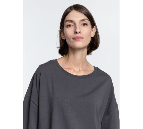 Футболка унисекс оверсайз Crosstown, темно-серая