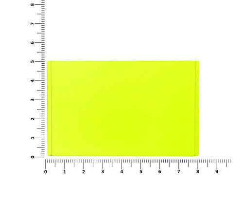 Лейбл из ПВХ Dzeta, ХL, желтый неон