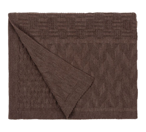 Плед Snippet, коричневый меланж