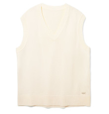 Жилет оверсайз унисекс Tad в сумке, молочно-белый