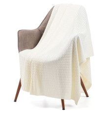 Плед Slumberland, белый (молочный)