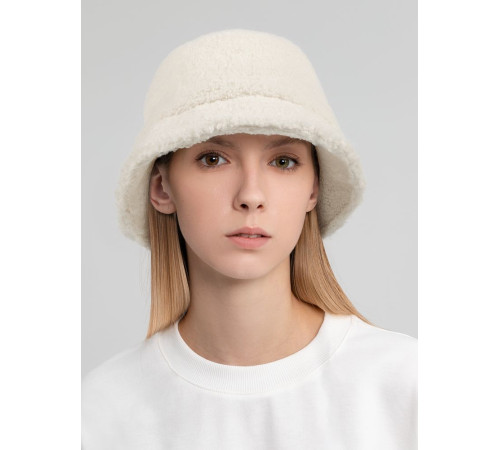 Панама Oblako, утепленная, молочно-белая