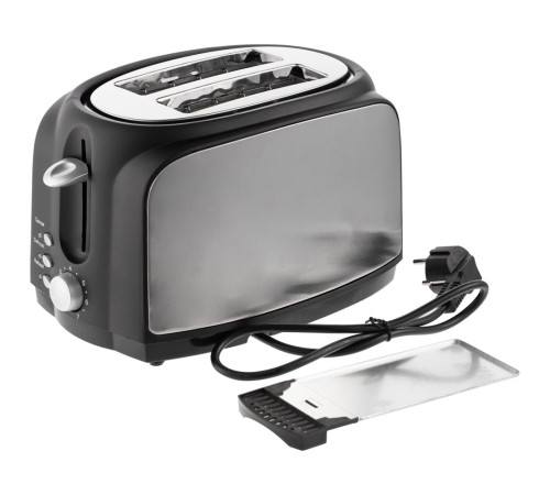 Электрический тостер Postre, серебристо-черный