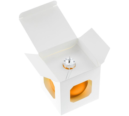 Елочный шар Finery Matt, 8 см, матовый оранжевый