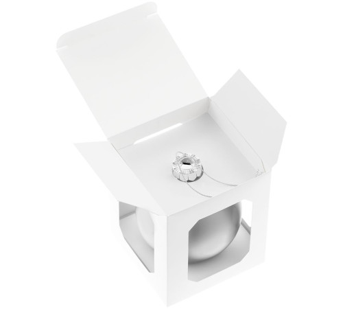 Елочный шар Finery Matt, 10 см, матовый серебристый