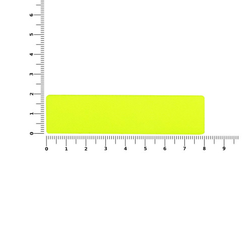 Наклейка тканевая Lunga, S, желтый неон