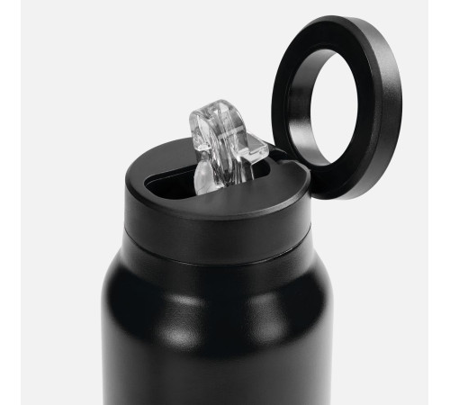 Термобутылка Magnus с магнитным держателем для телефона, черная