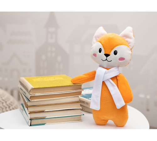 Мягкая игрушка Beastie Toys, лисенок с белым шарфом