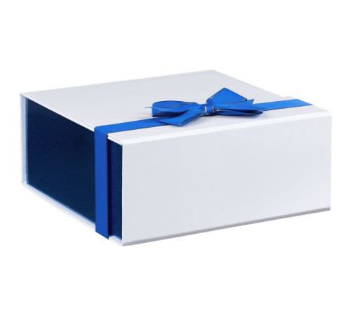 Коробка складная Gallant, M, белая с синим