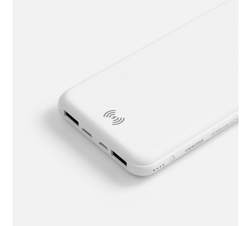 Аккумулятор с беспроводной зарядкой All Day Wireless, 10000 мАч, белый