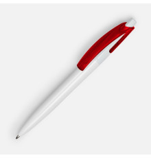 Ручка шариковая Bento, белая с красным