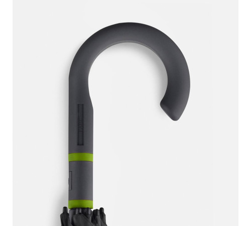 Зонт-трость с цветными спицами Color Style, зеленое яблоко, с серой ручкой