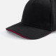 Бейсболка Long Beach, черная с красным