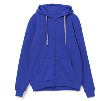 Толстовка на молнии с капюшоном Unit Siverga , ярко-синяя