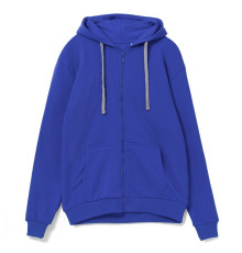 Толстовка на молнии с капюшоном Unit Siverga , ярко-синяя