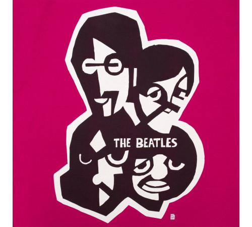 Футболка женская «Меламед. The Beatles», ярко-розовая (фуксия)