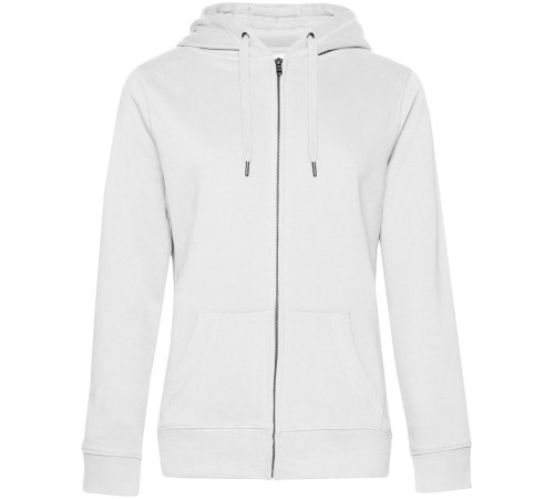 Толстовка на молнии с капюшоном женская Queen, белая