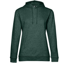 Толстовка с капюшоном женская Hoodie, темно-зеленый меланж