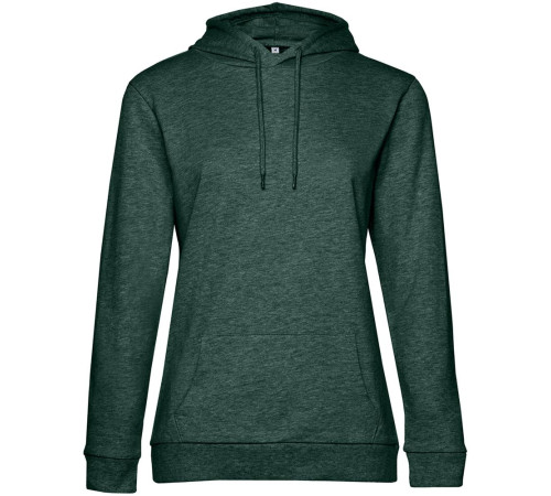 Толстовка с капюшоном женская Hoodie, темно-зеленый меланж