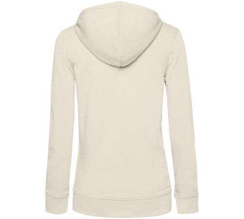 Толстовка на молнии с капюшоном женская BNC Inspire (Organic), молочно-белая