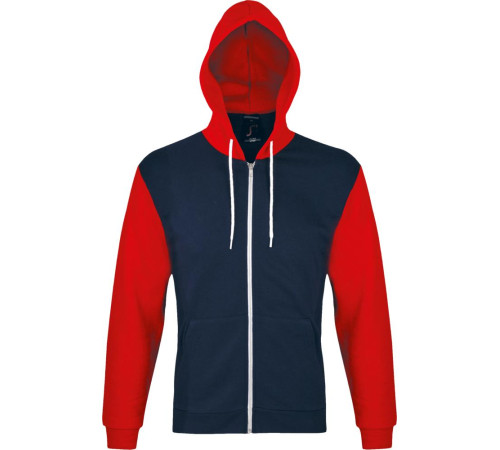Толстовка на молнии Silver 280 темно-синяя с красным