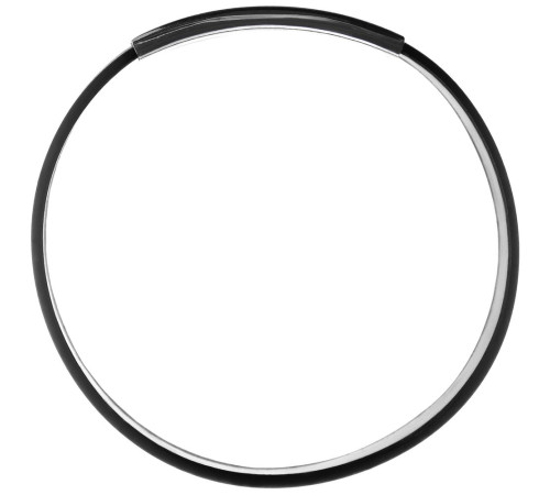 Силиконовый браслет Brisky с металлическим шильдом, черный