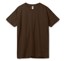 Футболка унисекс Regent 150, темно-коричневая (шоколад)