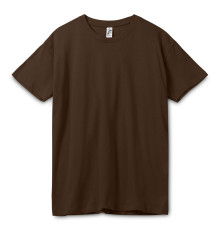 Футболка унисекс Regent 150, темно-коричневая (шоколад)