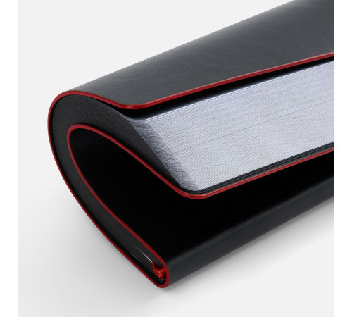 Ежедневник Trait, недатированный, черный с красным