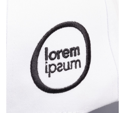 Бейсболка Canopy, белая с темно-синим кантом