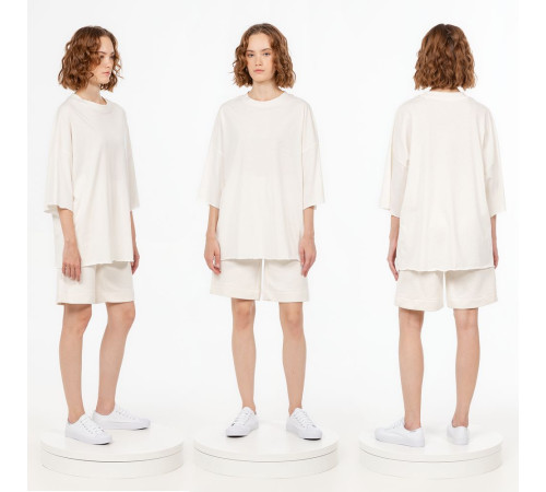 Футболка унисекс оверсайз T1, молочно-белая