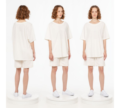 Футболка унисекс оверсайз T2, молочно-белая
