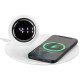 Станция беспроводной зарядки с часами и подсветкой GlobeBee, белая