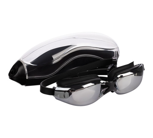 Очки для плавания зеркальные Underwater, черные