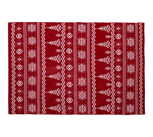 Плед Elnik, красный с молочно-белым