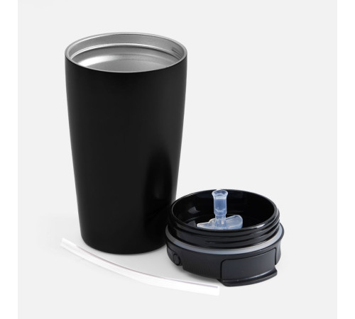 Термостакан с двумя поильниками Duetta, черный